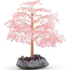 MASGEMES Citrine Gemstone Crystal Tree of Life,Money Tree Bonsai,Chakra Balancing Positive Energy Good Luck Prosperity Healing Crystals,Feng Shui Table Decor Gift Size 10-11" in Kuwait