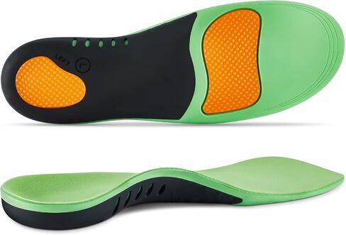 Arch Support Insoles (220+lbs) Plantar Fasciitis Relief Insoles for Flat Feet, Work Boot Insoles, Memory Foam Shoe Inserts for Running and Hiking, Gel Orthotic Insoles for Men & Women in Saudi Arabia