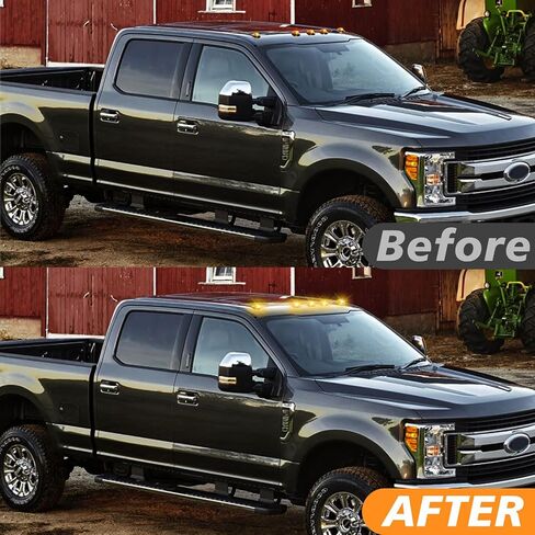 Bestiew Clear Lens LED Cab Roof Marker Lights Top Clearance Running Lamps for 2017 2018 2019 2020 2021 2022 2023 2024 Ford F250 F350 F450 F550 Super Duty,Pack of 5 (White) in Kuwait