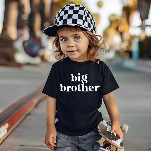 IZYJOY Big Brother Shirt Toddler Baby Boys Promoted to Big Brother T-Shirt Announcement Short Sleeve Sibling Outfit in Saudi Arabia