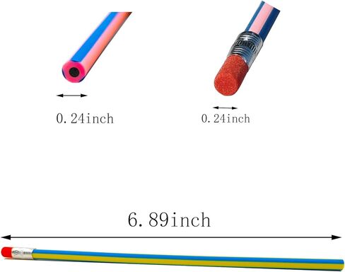 48 قطعة من أقلام الرصاص المرحة من QDXATIVP للأطفال، أقلام رصاص مطاطية ناعمة مرنة ومرنة باللون الوردي والذهبي مع ممحاة لهدايا الفصل الدراسي، وحشو حقائب الهدايا، ومستلزمات العودة إلى المدرسة (الذهب الوردي) in Kuwait