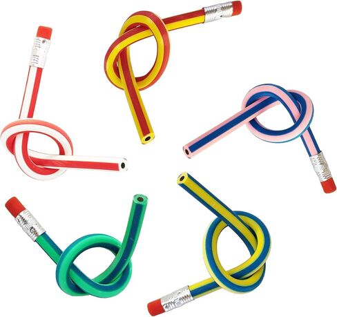 48 قطعة من أقلام الرصاص المرحة من QDXATIVP للأطفال، أقلام رصاص مطاطية ناعمة مرنة ومرنة باللون الوردي والذهبي مع ممحاة لهدايا الفصل الدراسي، وحشو حقائب الهدايا، ومستلزمات العودة إلى المدرسة (الذهب الوردي) in Kuwait