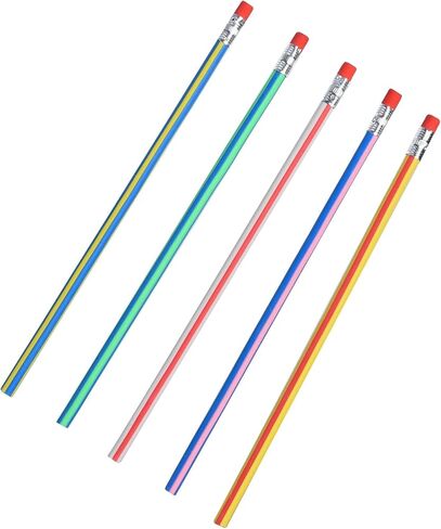 48 قطعة من أقلام الرصاص المرحة من QDXATIVP للأطفال، أقلام رصاص مطاطية ناعمة مرنة ومرنة باللون الوردي والذهبي مع ممحاة لهدايا الفصل الدراسي، وحشو حقائب الهدايا، ومستلزمات العودة إلى المدرسة (الذهب الوردي) in Kuwait