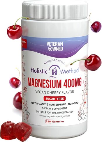 Magnesium Citrate Gummies - Sugar-Free, Vegan and Non-GMO for Better Sleep and Relaxation - No Sugar Alcohol - Magnesium Supplement for Adults, Teens and Kids - Mixed Berry - 240 Chews in Saudi Arabia