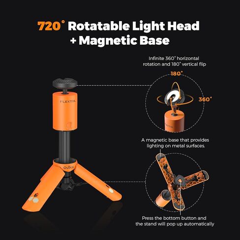 Camping Lantern Rechargeable, Portable Magnetic Camping Lights with 12000mAh Battery, Telescoping IPX6/IPX7 Waterproof Flashlights, Camping Lamp for Emergency, Camping, Hiking (Desert Yellow) in Kuwait