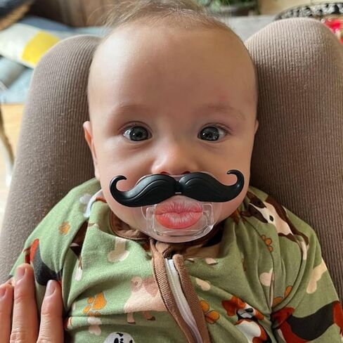YAPROMO Funny Pacifiers for Babies,Mustache Pacifier 0-6-18 Months,Halloween Pacifiers for Toddlers, Funny Teeth Pacifier for Boys and Girls in Saudi Arabia