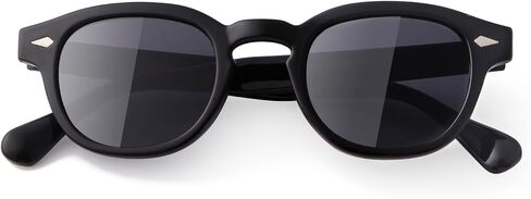 VIA LEECA Retro Round Sunglasses for Women Men Small Circle Tinted 46mm UV400 Protection Lens Shades Style in Kuwait