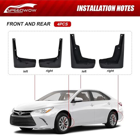 واقيات الطين من SPEEDWOW مناسبة لسيارة Toyota Camry 2012-2014، الأمامية والخلفية 4 قطعة/مجموعة in Saudi Arabia
