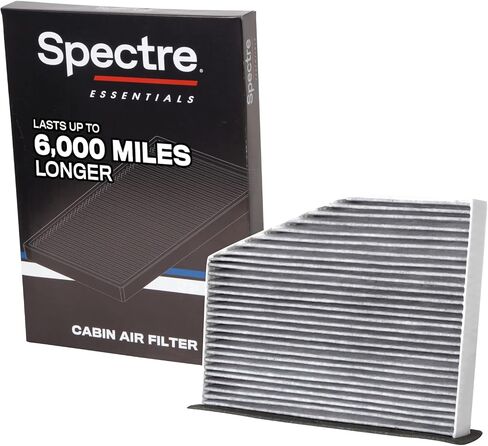 فلتر هواء المقصورة Spectre Essentials من K&N: ممتاز، عمر أطول بنسبة 50%: يناسب مجموعة مختارة 2015-2020 FORD/LINCOLN (F150، Expedition، F150 Raptor، F250 SD، F350SD، Navigator)، SPC-2049 in Kuwait