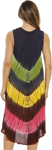 Riviera Sun Summer Dresses Tie Dye Embroidered Beach Swimsuit Cover Up in Saudi Arabia