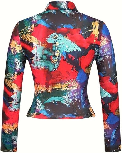 LovelyWholesale Women Sexy Button Down Shirts Long Sleeve Collared Tie Dye Tops in Kuwait