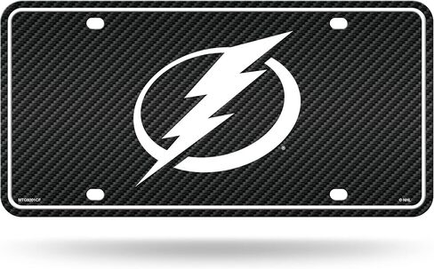 Rico Industries NHL Hockey Boston Bruins علامة تلقائية معدنية من ألياف الكربون مقاس 6 بوصة × 12 بوصة - رائعة للشاحنة/السيارة/سيارات الدفع الرباعي in Kuwait
