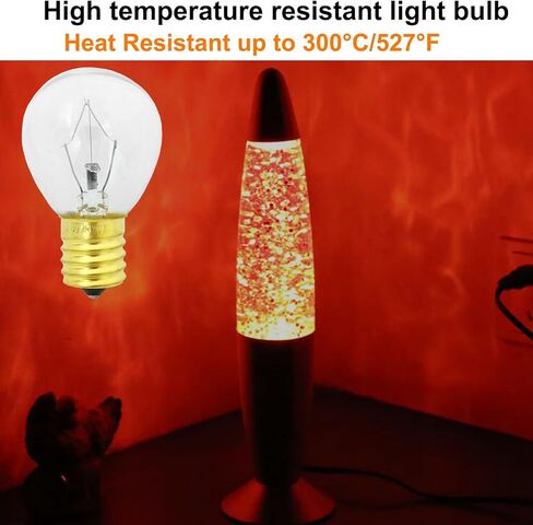 لمبة مصباح لافا 25 وات [6 عبوات]، لمبة بديلة بقاعدة متوسطة 120 فولت E17 لمصابيح لافا 14.5 بوصة، مصابيح S11، قابلة للتعتيم، 2700 كلفن أبيض دافئ in Kuwait