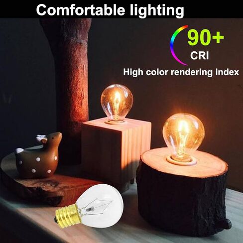 لمبة مصباح لافا 25 وات [6 عبوات]، لمبة بديلة بقاعدة متوسطة 120 فولت E17 لمصابيح لافا 14.5 بوصة، مصابيح S11، قابلة للتعتيم، 2700 كلفن أبيض دافئ in Kuwait