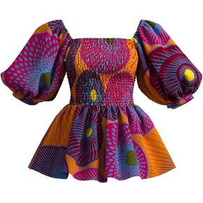 قميص نسائي أفريقي أنقرة طباعة نصف كم تي شيرت علوي Dashiki كاجوال للحفلات