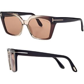 نظارة شمسية توم فورد FT1030 WINONA على شكل عين القطة + حزمة مع مجموعة أدوات تنظيف النظارات eSHADES