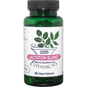Vitanica LactationBlend, Lactation Supplement for Increased Breast Milk Supply and Flow Organic Breastfeeding Support, with Fennel, Milk Thistle, Fenugreek and More, Non-GMO, Vegan, 60 Capsules in Saudi Arabia