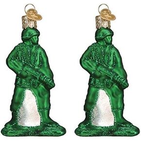 Old World Christmas Army Man Toy Ornament, Green