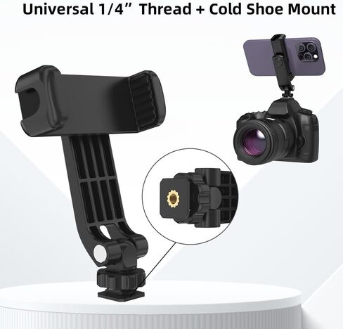 SOH Cool Ballhead، محول رأس كروي مزدوج متعدد الوظائف مع برغي 1/4 بوصة ومشبك هاتف بارد للكاميرا DSLR وشاشة LCD وقفص الكاميرا وفلاش LED وميكروفون خفيف، ومعظم الهواتف الذكية in Kuwait