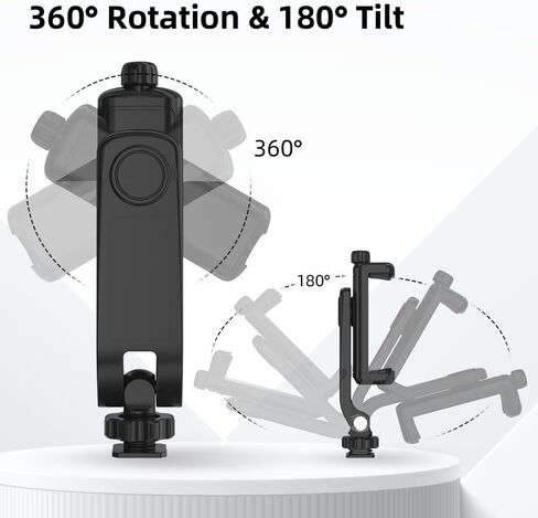 SOH Cool Ballhead، محول رأس كروي مزدوج متعدد الوظائف مع برغي 1/4 بوصة ومشبك هاتف بارد للكاميرا DSLR وشاشة LCD وقفص الكاميرا وفلاش LED وميكروفون خفيف، ومعظم الهواتف الذكية in Kuwait