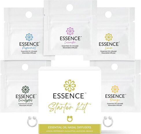 Essence Nasal Diffuser | Essential Oil Ring | Silicone Nose Inhaler Bundle Pack (Self Care) in Kuwait