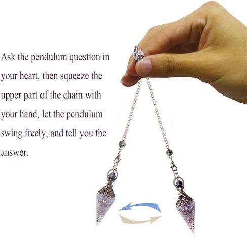 DUQGUHO كريستال البندول الجمشت شفاء كريستال الكوارتز البندول الروحي سداسية مدببة مخروط الراتنج المعلقات السحر موازنة الطاقة الملحقات أدوات التغطيس العرافة 1 قطعة in Kuwait