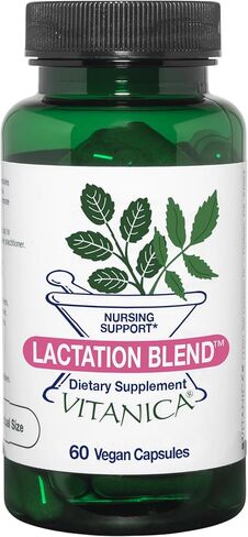 Vitanica LactationBlend, Lactation Supplement for Increased Breast Milk Supply and Flow Organic Breastfeeding Support, with Fennel, Milk Thistle, Fenugreek and More, Non-GMO, Vegan, 60 Capsules in Saudi Arabia
