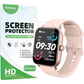 Compatible for Woneligo IDW13 1.8" Smart Watch Screen Protector (6 PACK) Flexible Full Coverage Clear TPU Film Compatible for VRPEFIT IDW15 / MILOUZ IDW19 SmartWatch