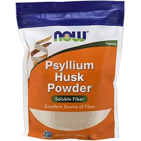 NOW Supplements, Psyllium Husk Powder, Non-GMO Project Verified, Soluble Fiber, 24-Ounce (Pack of 2)