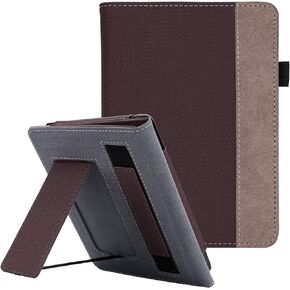 WALNEW Stand Case Fits Kindle Paperwhite 10th Generation 2018 (Model No.PQ94WIF) PU Leather Case Smart Protective Cover with Hand Strap, Blue