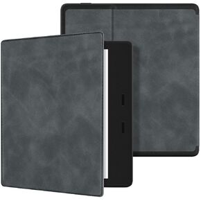 Ayotu Skin Touch Feeling Case for 7" All-New Kindle Oasis (10th Gen, 2019 Release & 9th Gen, 2017 Release), Waterproof Compact Soft Cover with Auto Wake/Sleep, Dark Gray