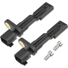 Motoforti Rear Left and Right ABS Sensor, Wheel Speed Sensor, for Jeep Wrangler 3.8L 2007-2018, Plastic, 52125003AB, Black, 2 Pcs
