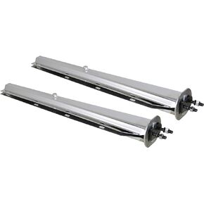 Chrome Straight Spring Loaded Mud Flap Hanger 2.5" Bolt Spacing,30" Length