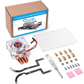 GeeekPi Orange Pi 5/5B Cooling Fan with Heatsink, Orange Pi 5/5B Low-Profile CPU Cooler with RGB Cooling Fan and Heatsink for Orange Pi 5/5B 4GB/8GB/16GB/32GB