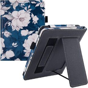 حافظة BOZHUORUI لجهاز Kindle Paperwhite مقاس 6.8 بوصة (الجيل الحادي عشر - 2021) وKindle Paperwhite Signature Edition - غطاء حافظة من جلد البولي يوريثان مع حزام يد/تنبيه/غفو تلقائي in Kuwait