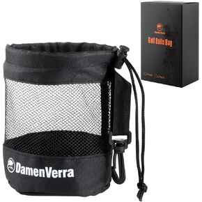 Golf Ball Bags,Nylon Mesh Golf Ball bag Pouch with Bagwith Sliding Drawstring Cord Lock Closure,Can Hold 20 Golf Balls,Golf Ball Storage Bag for Golf Tennis Balls,Gym,Shower,Washing Toys,Diving