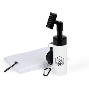Golf Brush and Groove Cleaner Kit | Golf Club Cleaner Brush with Water | Golf Cleaning Kit with Waffle-Weave Microfiber Towel and Retractable Clip for Easy Access