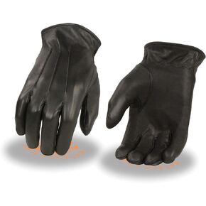 Milwaukee Leather SH234 Men's Black Thermal Lined Leather Motorcycle Hand Gloves W/Sinch Wrist Closure