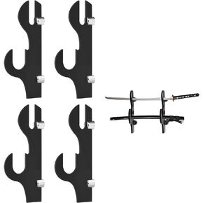 uxcell Sword Holder Wall Mount, 2 Set Acrylic Sword Display Stand, Light Saber Display Hanger Wall-Mounted Sword Stand Display for Home Living Room, Clear