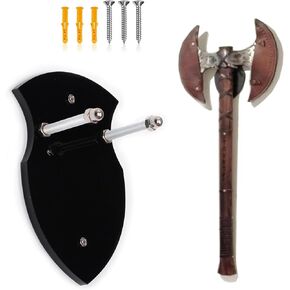 Sword Stand,Sword Hangers for Wall,Sword Wall Mount,Double-bladed Axe Stand,Acrylic Wall Mount for Sword and Axe Vertical Display and Decoration