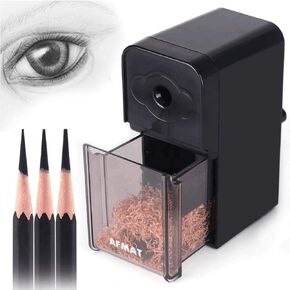 AFMAT Long Point Pencil Sharpener, 8-20mm Long Pencil Nibs, Self-Feed & Adjustable Pencil Sharpness, Artist Pencil Sharpener Manual for φ6-8.2mm Charcoal/Art/Drawing/Sketching/Colored Pencils