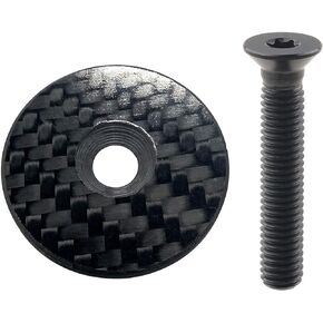 Bike stem Cap 28.6mm Carbon Fiber Headset Top Cap with M6x35mm Titanium Bolt for 1-1/8“Bicycle Fork Stem Cap（Glossy） in Kuwait