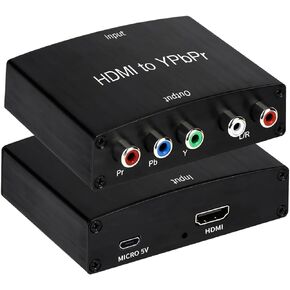 HDMI to Component Converter, HDMI to YPbPr 5RCA RGB + R/L Converter V1.4 with R/L Audio Output Support for MacBook TV Blu-Ray DVD PS4 DVD, PSP, Xbox 360, Fire TV Stick
