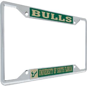 University of South Florida USF Bulls Metal License Plate Frame for Front or Back of Car Officially Licensed (Mascot)