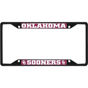 FANMATS 31273 Oklahoma Sooners Metal License Plate Frame Black Finish
