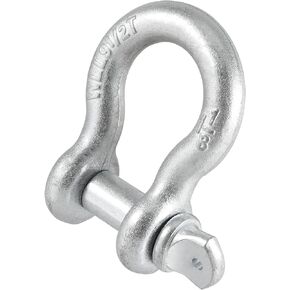 1-1/8 Inch D Ring Shackle, 9.5 Ton / 20,944 Lbs Capacity D-Ring Bow Shackle Heavy Duty, Screw Pin Anchor Shackle for Rigging, Towing, Winch, Off Road Recovery, Bolt-Type