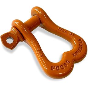 XL 3/4" Shackles | 10,000 lbs Capacity - High-Strength Carbon Steel 7/8" Pin Recovery Gear | Powder Coated Shackle Towing Accessories - Detonator Yellow