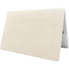 Woven Textured Design for MacBook Air 13 inch Case Model A2337 A2179 A1932 Beige 2021 2020 2019 2018