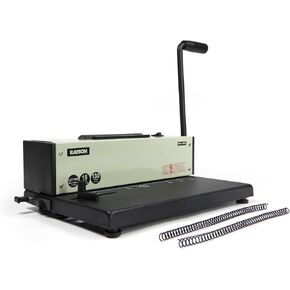Rayson PD-1503 Coil Binding Machine, 4:1 Pitch Spiral Binder with Electric Coil Inserter for Max. Punching Letter Size