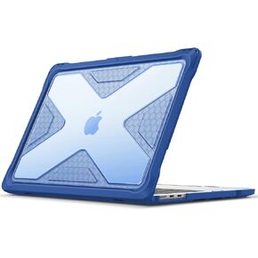 Fintie Case for MacBook Air 13.6 Inch A3113 A2681 (2022 2023 2024 Release) - Heavy Duty Rugged Hard Shell Case Cover with TPU Bumper for MacBook Air 13.6" M2 M3 Chip with Touch ID, Blue